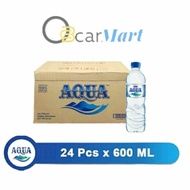 Air mineral aqua 600ml 1 dus isi 24