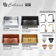 CABANA Undermount Kitchen Sink 600x440 Stainless Steel 304 Kitchen Sink Bowl Dapur Sinki Ready Stock