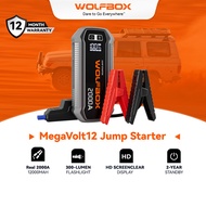 WOLFBOX 2000A Jump Starter 12000mAh Battery Jumper Starter Portable with LED Display 12V Car Battery