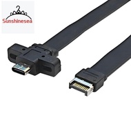 Connectors USB 3.2 Front Panel Extension Cable,GEN2x2 Baffle Cable TYPE-E to Chassis Type-C Front C 