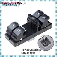 SUQI Car Window Lifter, 8 Pins 5ND959857 Window Control Switch, Modification ABS Chrome Master Electric Window Switch for VW/ Jetta /Tiguan /Golf /GTI MK5 MK6 Passat