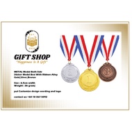 METAL Medal Both Side Sticker Medal Besi With Ribbon Alloy Gold,Silver,Bronze