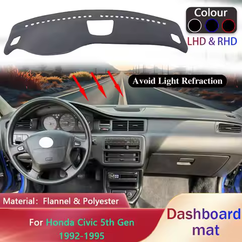 Car Dashboard Pad for Honda Civic 5th Gen EG EH EJ 1992 1993 1994 1995 Sedan Hatchback Sunshade Mat 
