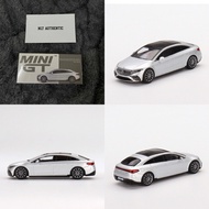 MiniGT Mercedes-Benz EQS 580 4MATIC- Silver Metallic (Newseal)