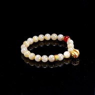 Paulweekend Vàng Rutilated vòng tay thạch ach phong cách dân tộc vòng tay thạch anh vàng Fortune For