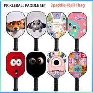 Pickleball Paddles Fiberglass Surface Pickleball Set with Pickleball Rackets, Pickleball Paddles Set