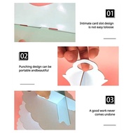 \12304; DTR】-6PCS 3-Layer Disposable Round Birthday Cupcake Dessert DIY Paper Stand Dessert Display
