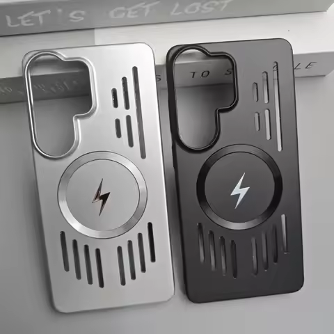 Ultra Thin Cooling Metallic Paint PC Magnetic For Magsafe Case For Samsung S26 Ultra S25 Edge S24 S2