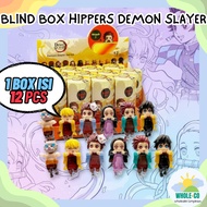 (1 Box contains 12 Pcs) BLIND BOX Hippers Demon Slayer Premium Kimetsu No Yaiba Mini Figures Mystery