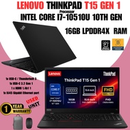 Lenovo ThinkPad T15 Gen 1 i7-10510U 10TH GEN 24GB RAM DDR4 512 GB PCIe NVMe SSD 15.6-inch-FHD Window