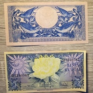 Uang Kuno 5 Rupiah Seri Bunga 1959