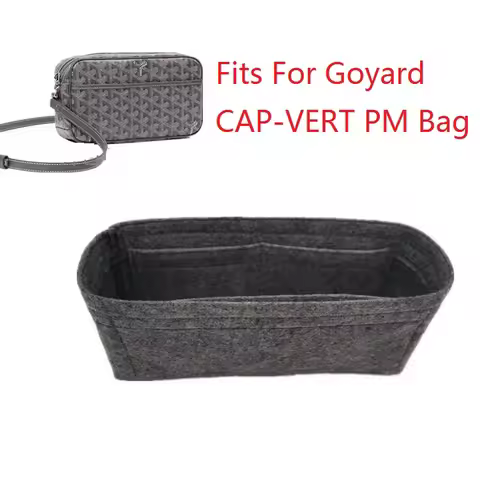 Fits For Goyard CAP-VERT PM Felt Cloth Insert Bag Organizer Makeup Handbag Travel Inner Purse Liner 