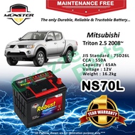 Münster Robust MF CMF NS70 | NS70L | 75D26L (65AH) Car Battery Bateri Kereta for Mitsubishi Triton 2