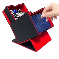 Portable magnetic cover box for board games, card and dice drawer storage box, advanced card box for board game competitions
