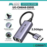 UGREEN UG-CM648 USB / Type-C to RJ45 2.5G Ethernet Adapter USB 3.0 Gigabit LAN Network Card Aluminum