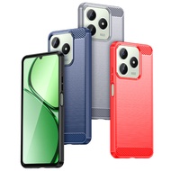 Suitable for Realme C63 Phone Case Realme C63 Brushed Carbon Fiber Protective Case Shock-resistant P