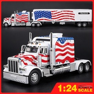 KLT 1:24 Peterbilt 389 American Truck Diecast Model Car Alloy Cars Toys Collection Gift For Kids Boy