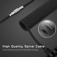 New Type C Mechanical Keyboard USB Coil-Shaped Cable Aviator Mechanical Keyboard Computer Desk Contr