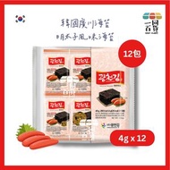 韓國廣川海苔-明太子風味海苔4g×12包 [粉紅](平行進口) G1-1