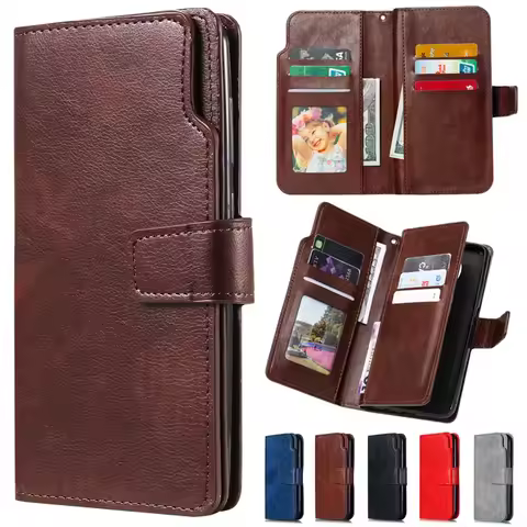 Retro PU Leather Case For Xiaomi Redmi 9 9A 9C 9T Note 12 11 11S 10 Pro Poco X5 M3 M4 Pro Card Slot 