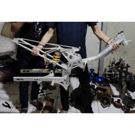 New Item! RANGKA SLEEP ENGINE ALUMINIUM WAVE 125 KHARISMA SUPRAX 125 SASIS DRAG SLEEP ENGINE MONOSHO