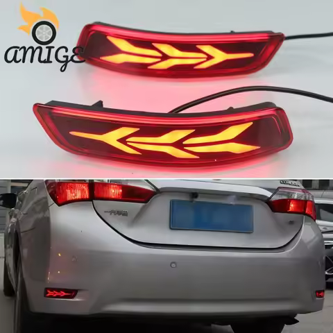 For Toyota Corolla Altis 2014 - 2018 Led Brake Light Rear Bumper Decoration Reflector Car LED Tailli