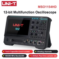 UNI-T MSO1154HD 4 Channels Digital Oscilloscope 2.5GSa/s 12-bit ADC 7-inch High Resolution Tablet Os