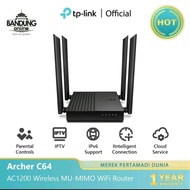 TP-Link Archer C64 AC1200 Dual Band Gigabit WiFi 5 Router 4 Antennas
