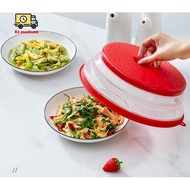 Collapsible Microwave Splatter Cover, Microwave Trays Food Cover with Lids(Red)