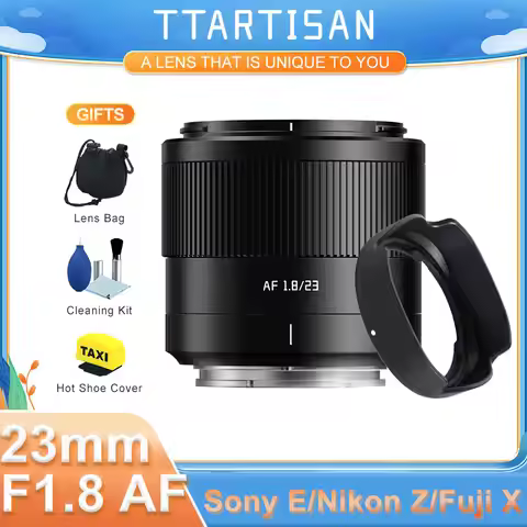 TTArtisan APS-C 23mm F1.8 AF Auto Focus Camera Lens for Fuji Fujifilm XF FX Camera XT50 XS10 XM5 Son