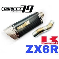 Project79 Exhaust Kawasaki ZX6R Short Slip On Tabung Muffler Stainless Pipe Accessories Motor ZX6 63