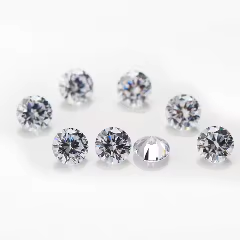 Size 0.8mm~3.0mm 50pcs D Color Round Cut Lab Grown Loose Moissanite Stones Test Positive