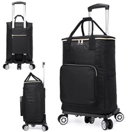 新款五輪摺疊 購物車 手拉車 便攜式 保暖 保冷 買餸車 旅行手提 袋子可拆卸