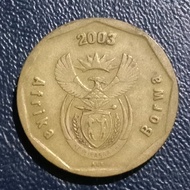 Koin Afrika Selatan 50 Cents (Sepedi/Sesotho Legend - Afrika Borwa)