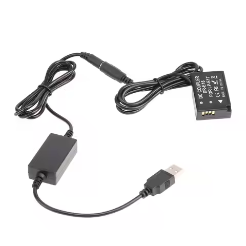 FOTGA LP-E17 Dummy Battery Plate Coupler with 5V 2A USB Cable for Canon RP 77D 200D 750D 760D 800D