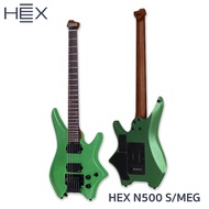 ⭐Korea Brand⭐ Hex® N500 Headless กีตาร์หัวตัด กีตาร์ไฟฟ้า หัวตัด + แถมกระเป๋า Deluxe *ประกัน 1 ปี*