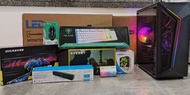 全新電競級遊戲電腦套裝 (Intel Xeon RGB 電競電腦主機+ 24 吋曲面屏+ 電競鍵鼠套裝+ wifi接收器+ 重低音sound bar)