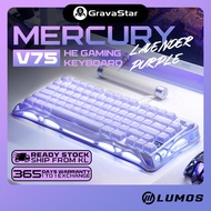Gravastar Mercury V75 Lavender Purple HE High Performance Gaming Keyboard