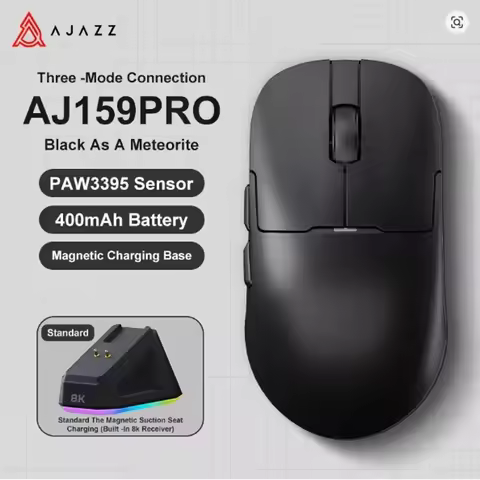 AJ159Pro Wireless Mouse with Charging Dock PAW3395 AJ159PMC Wireless Mouse with Charging Dock PAW331