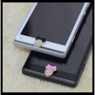 Home button symbol gem ribbon home button mobile phone accessories mobile phone stickers