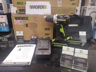 (香港WORX威克士總代理行貨) WORX 威克士 WU186 20V 鋰電無刷雙速電鑽 - Lithium 2 speed brushless drill & driver