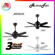 Alpha AX838 5 Blade / AF828 3 Blade / 56 Inch 5 Speeds Remote Control Ceiling Fan / kipas angin