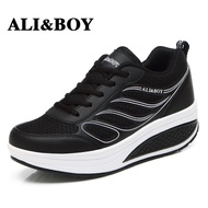 ALI&BOY รองเท้าผ้าใบเพื่อสุขภาพ รองเท้าออกกำลังกาย รองเท้าวิ่ง Fashion & Running สไตล์เกาหลี(รุ่นปีก