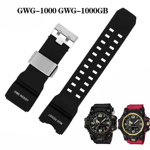 For Casio G-SHOCK Black Gold Watchband Big Mud King GWG-1000 GWG-1000GB High Quality Modified Resin 