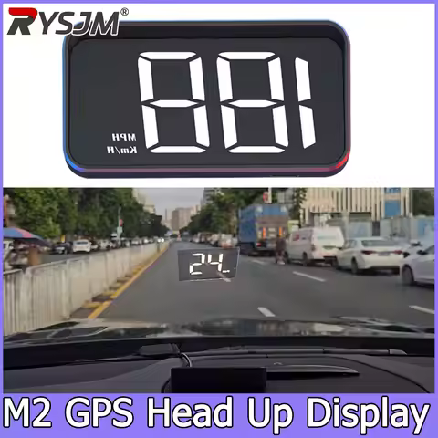 M2 Head Up Display Car GPS Speedometer KMH HUD Universal USB Cable Plug & Play GPS & Beidou Dual Sat