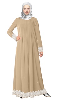 Muslimah Jubah Era Adira Terbaru Friendly Long Dress Putih Lace Women Feysen