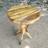 โต๊ะข้างโต๊ะข้างเตียงโต๊ะขาเดี่ยวโต๊ะขากลึงขนาด กว้าง50cm ลึก50cm สูง68cm ขาตั้งโต๊ะกว้าง43cm ทำจากไ