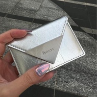 Korean Fennec Triangle Brand Wallet Paint Surface Texture Card Bag Document Bank Card ID Card Anti-d