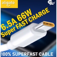 【6A Max 66W】ALIGATO SUPER FAST CHARGE66W Flash Cable Type C USB Rapid Cable Data Super Quick Charge 