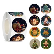 🛒ZZ500Paste/Roll Christmas Cartoon Christmas Holiday Decorative Stickers Adhesive Label Greeting Card Gift Packaging Sea